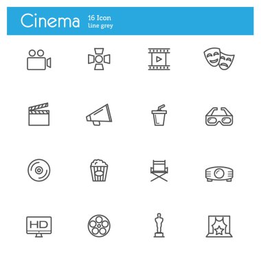 Sinema çizgi simgeler
