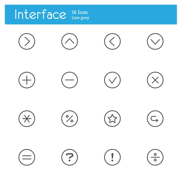Pijlen en Interface lijn iicon — Stockvector