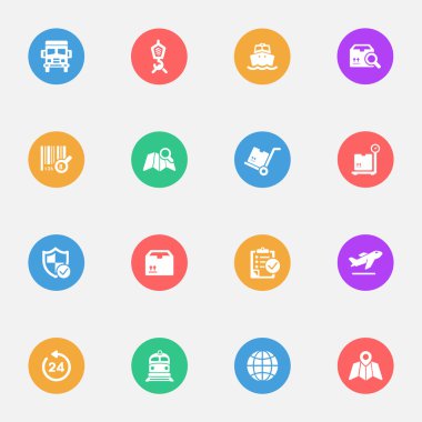 Lojistik düz simgeler 