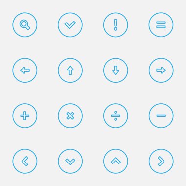 İşaretleri denetim düz simgeler