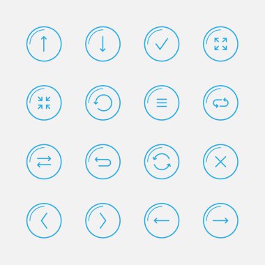 uygulama mavi çizgi simgeleri