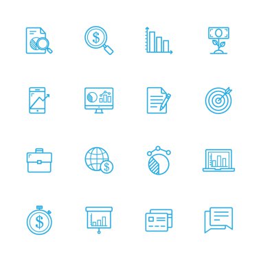 İş stratejisi satır ikonları/simgeleri