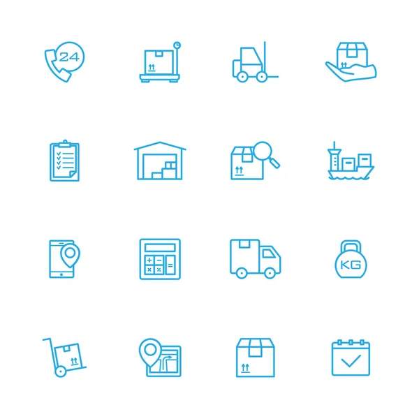 Transportation service, delivery service icons — Stock Vector