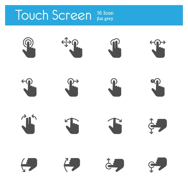 Symbole auf dem Touchscreen — Stockvektor