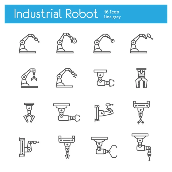 Endüstriyel robot satır simgeler 