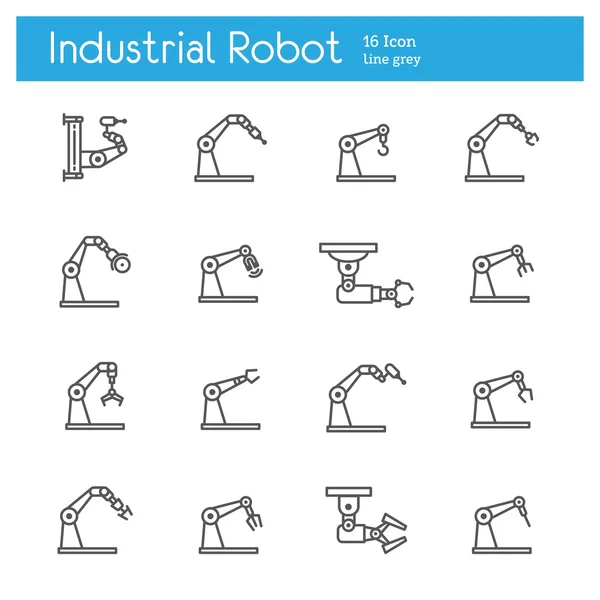 Endüstriyel robot vektör hat simgeler