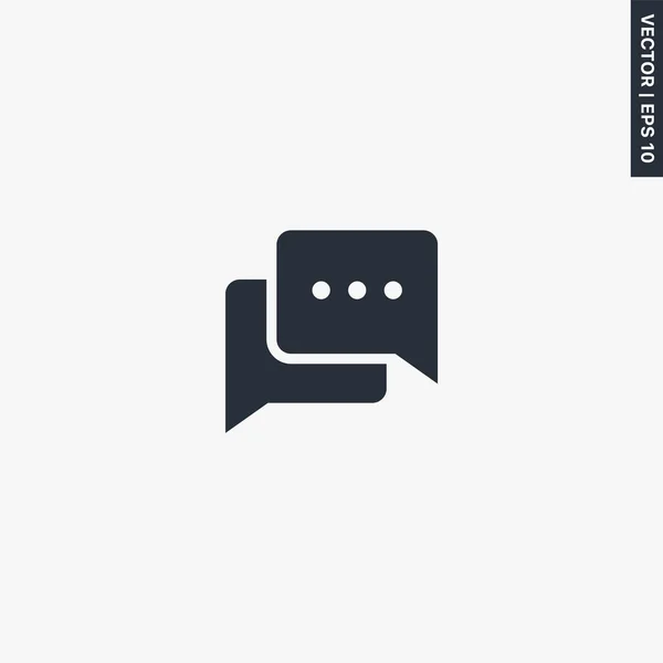 Chat Premium Kwaliteit Platte Pictogram Vector Logo Concept Voor Web — Stockvector