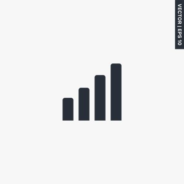 Büyüyen grafik, kaliteli daire simgesi. Web grafikleri için vektör logosu konsepti, EPS 10 