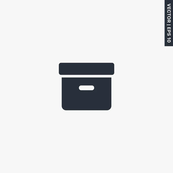 Caja Icono Plano Calidad Premium Concepto Logotipo Vectorial Para Gráficos — Vector de stock