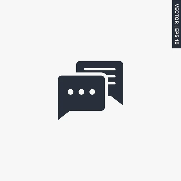 Chat Premium Quality Flat Icon Векторный Логотип Веб Графики Eps — стоковый вектор