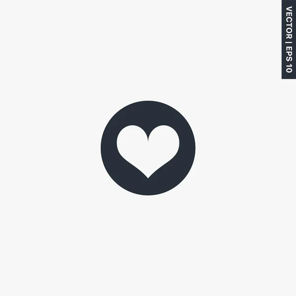 Hjärta Förstklassig Platt Ikon Vektorns Logotyp För Webbgrafik Eps — Stock vektor