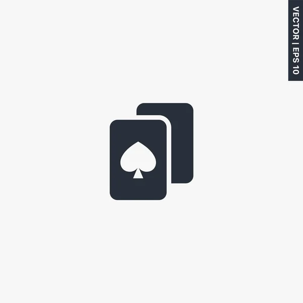 Speelkaarten Premium Kwaliteit Flat Icon Vector Logo Concept Voor Web — Stockvector
