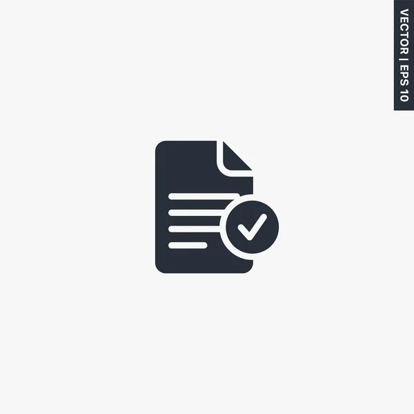 Geselecteerd Document Premium Kwaliteit Flat Icon Vector Logo Concept Voor — Stockvector
