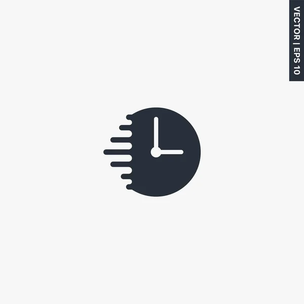 Zeit Hochwertige Flache Ikone Vektor Logo Konzept Für Webgrafik Eps — Stockvektor