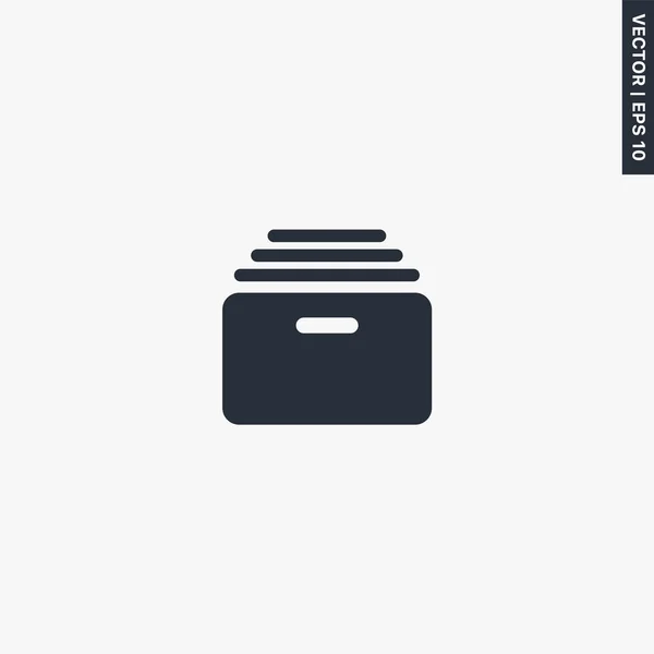 Almacenamiento Archivos Icono Plano Calidad Premium Concepto Logotipo Vectorial Para — Vector de stock