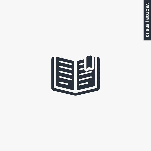 Libro Icono Plano Calidad Premium Concepto Logotipo Vectorial Para Gráficos — Vector de stock