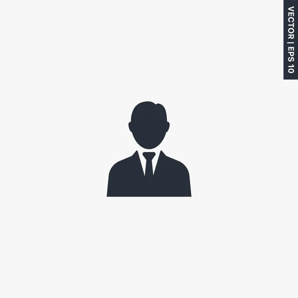 Homme Affaires Avatar Icône Plate Qualité Supérieure Concept Logo Vectoriel — Image vectorielle