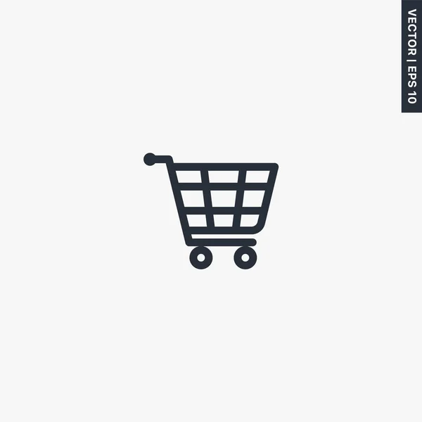 Shopping Cart Premium Quality Flat Icon Vector Logo Concept Web — Stock Vector