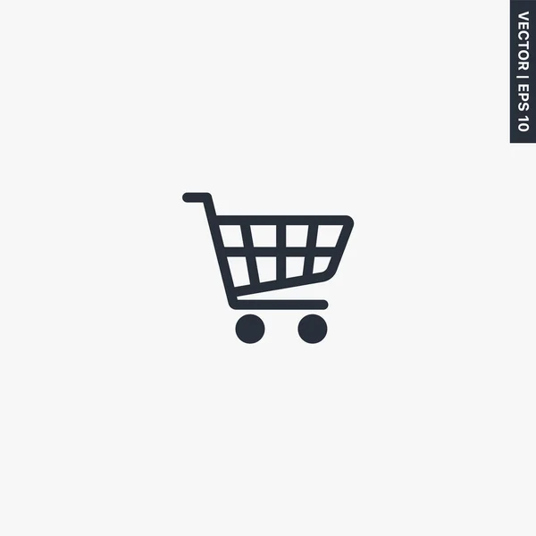 Shopping Cart Premium Quality Flat Icon Vector Logo Concept Web — Stock Vector