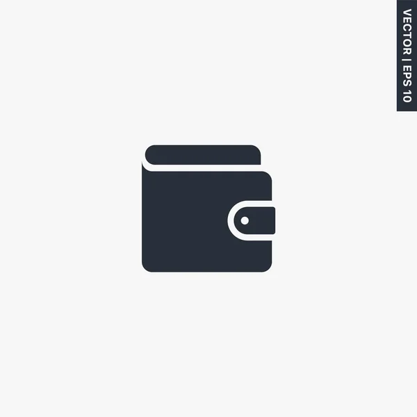 Wallet Premium Quality Flat Icon Vector Logo Concept Web Graphics — Stock Vector