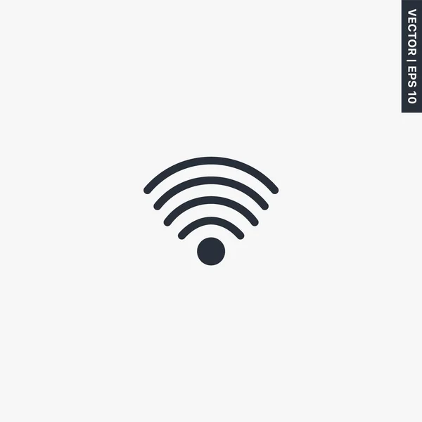 Wifi Υψηλής Ποιότητας Επίπεδη Εικονίδιο Vector Logo Concept Για Web — Διανυσματικό Αρχείο