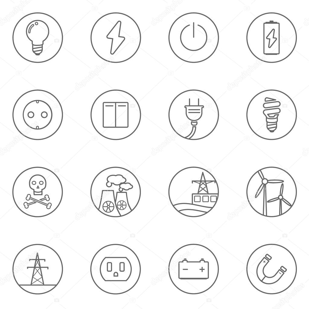 Electricity icons