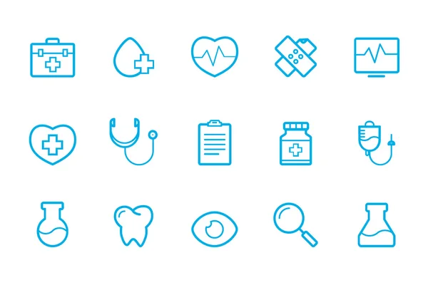 Medical icons line — Stock Vector