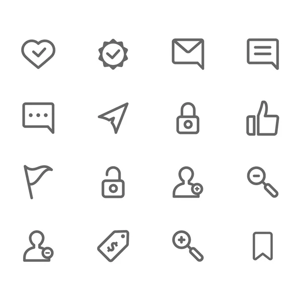 Línea de iconos personales — Archivo Imágenes Vectoriales