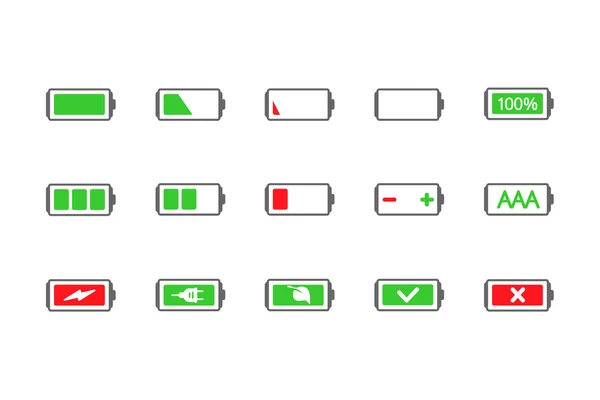 Icône d'énergie, icône de batterie — Image vectorielle