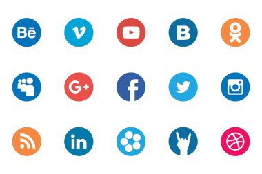 social networks icons clipart