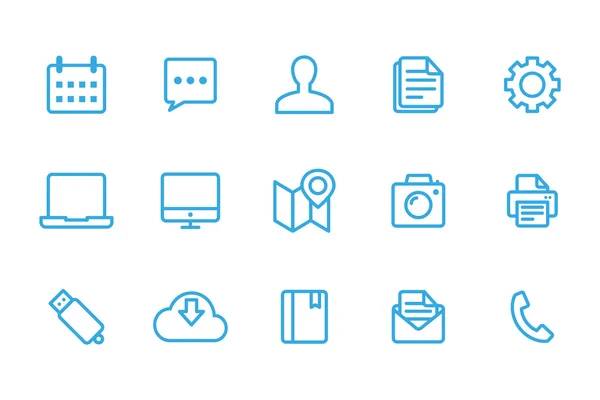 Iconos de oficina, iconos de negocios — Archivo Imágenes Vectoriales