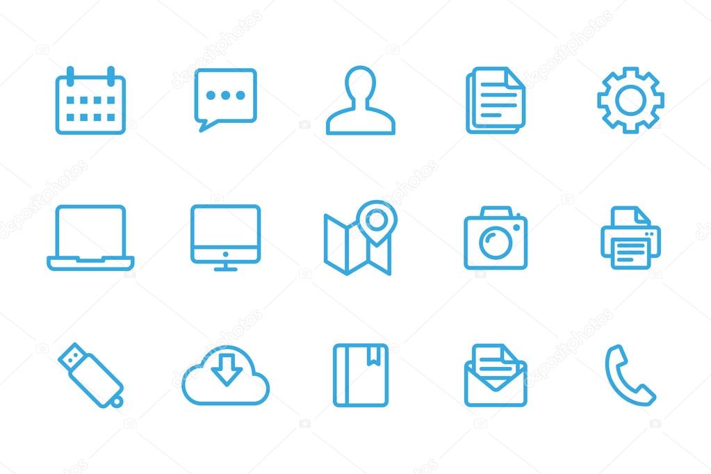 Office icons, business icons