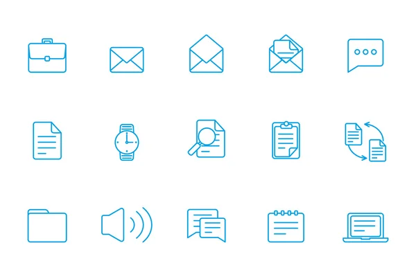 Iconos de oficina Iconos de negocios — Vector de stock