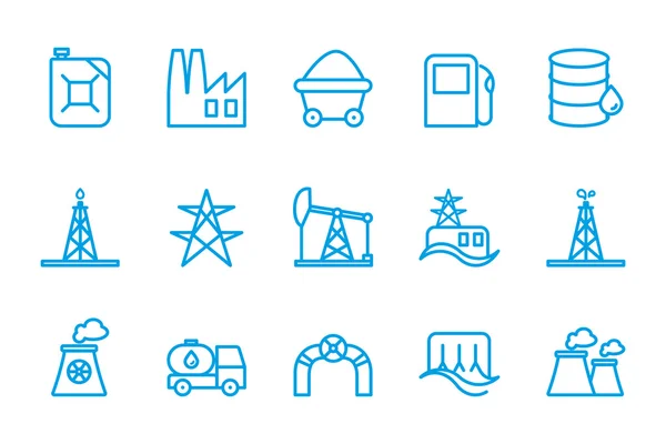 Fuel and energy icons — Stock Vector