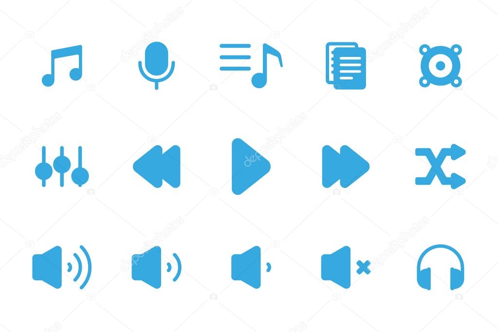 player icons, music icons