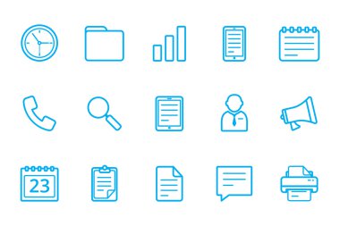 office icon line clipart