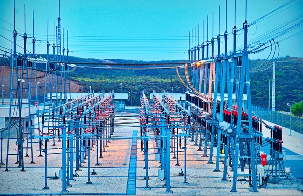 Subestação de energia elétrica — Fotografia de Stock