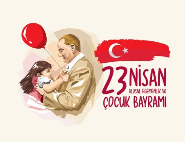 Ankara Türkiye - 1935: Küçük kıza sevgiyle sarılan Türkiye Cumhurbaşkanı Atatürk