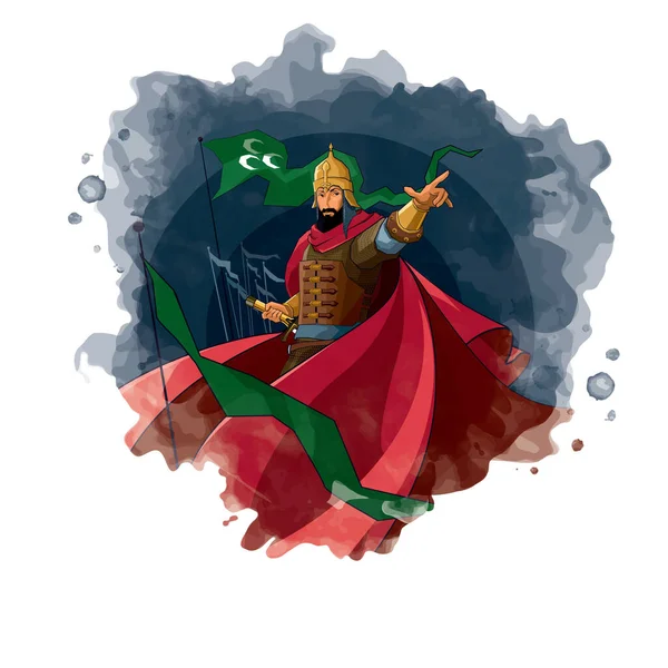 Fatih Sultan Mehmet Der Eroberer Von Istanbul — Stockvektor