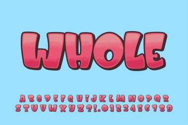 Alfabe Pembe Yağlı Graffiti Vektör Harfleri