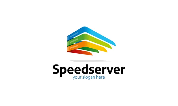 Speed Server Logo — Stock vektor