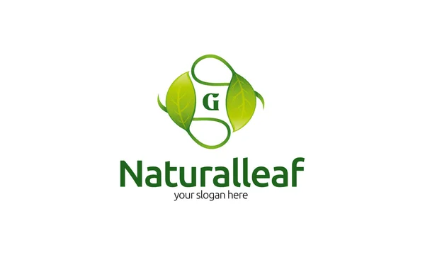 Naturliga blad logotyp — Stock vektor