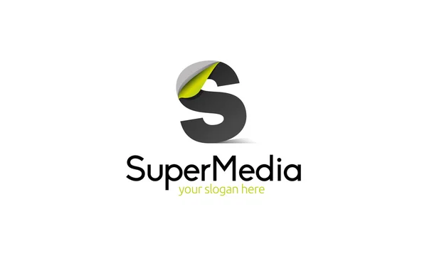 Logo Super Media — Vettoriale Stock