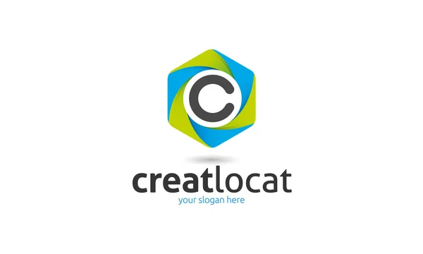 Creat Locat Logo — Stock Vector