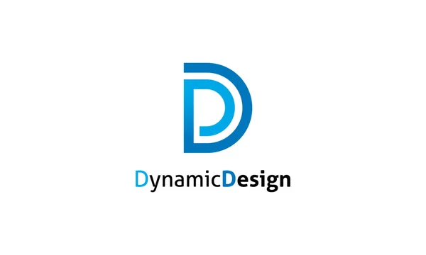 ダイナミックなデザインのロゴ — ストックベクタ