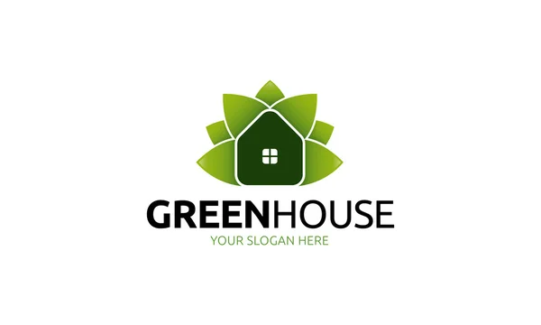 Green House Logo — Stock Vector