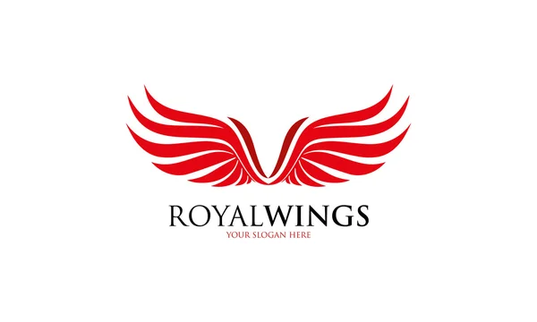 Logo delle ali reali — Vettoriale Stock