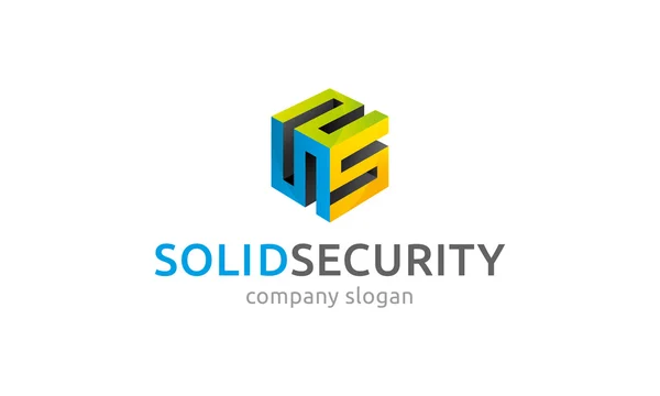 Solid Security Logo — Stock Vector