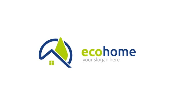 Logo Eco home — Vector de stock