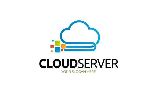 Логотип Cloud Server — стоковый вектор